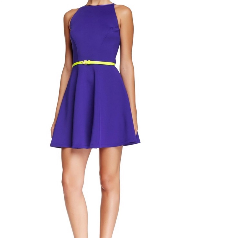 Ted Baker London Blue Dress Rose Gold Zip